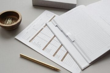 office materials used for accounting